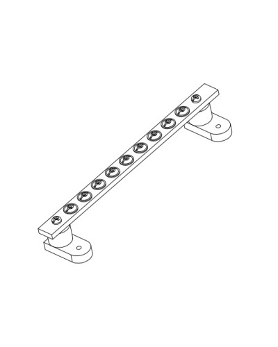 Панель заземления 200 мм / 200 А в Хабаровске Аксессуары для стоек и шкафов Pintop.ru