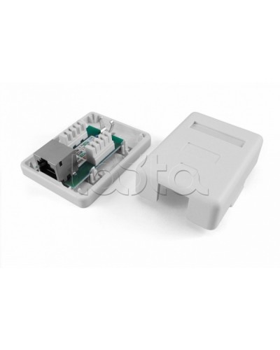Розетка компьютерная RJ-45(8P8C) Hyperline SB1-1-8P8C-C5e-SH-WH в Хабаровске Розетки компьютерные и телефонные Pintop.ru