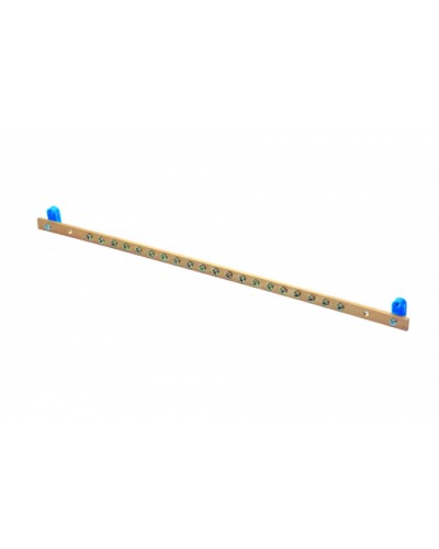 Шина заземления 19 (500 мм), 20 точек, 5 × 15 мм Eurolan 60A-14-11GR в Хабаровске Аксессуары для стоек и шкафов Pintop.ru