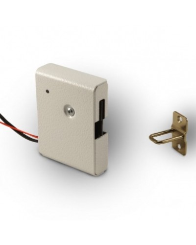 Замок электромеханический с толкателем и датчиком положения двери Promix-SM308.10.1 (белый) в Хабаровске Электромеханические замки Pintop.ru