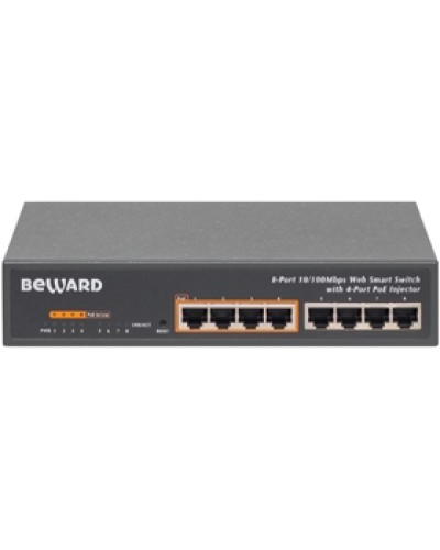 Коммутатор PoE 8-портовый Beward STW-8P4 в Хабаровске Коммутаторы Pintop.ru