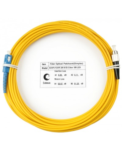 Шнур оптический simplex SC-FC 9/125 SM 20 м LSZH в Хабаровске Патч-корды оптические Pintop.ru