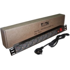 Блок розеток 19" 1U TWT TWT-PDU19-10A8P-3.0