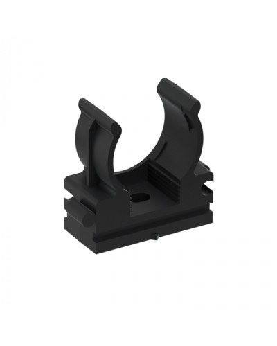 CFQ20 Держатель (клипса) для труб, для монтажного пистолета D20мм, цвет чёрный (10шт) Экопласт (41520-10BL) в Хабаровске Держатели, клипсы, скобы Pintop.ru