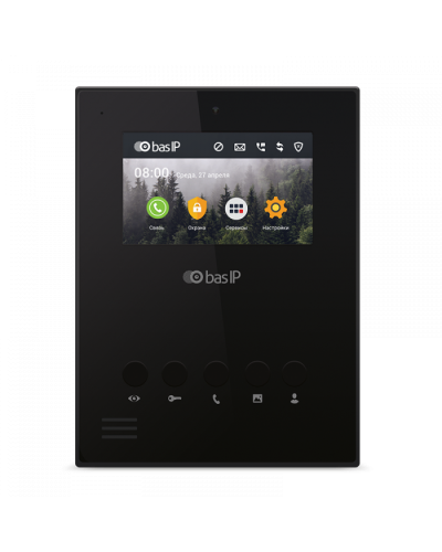 Видеодомофон BAS-IP AU-04LAF BLACK в Хабаровске Абонентские IP устройства Pintop.ru
