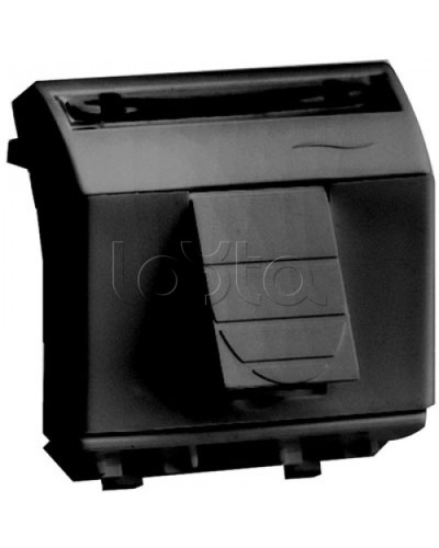 Компьютерная розетка RJ-45, кат.6A 8P8C, Hyperline, Dual IDC: 110&Krone Brava, черн., 2мод DKC 77679N в Хабаровске Розетки компьютерные и телефонные Pintop.ru