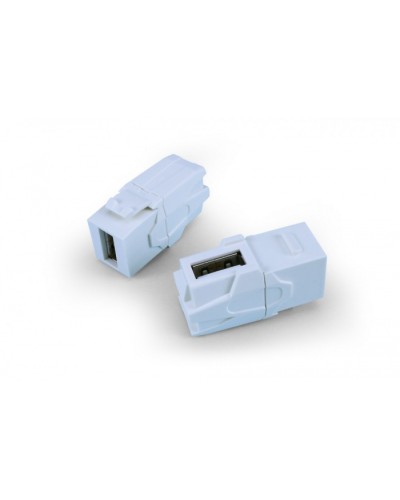 Вставка формата Keystone Jack Hyperline (KJ1-USB-VA3-WH) в Хабаровске Кроссы оптические Pintop.ru