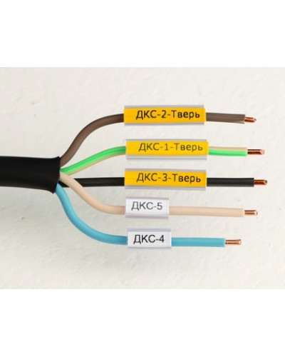Маркировка для провода, гибкая, для трубочек. 4х18мм. Желтая DKC NUTFL18Y в Хабаровске Крепежные изделия Pintop.ru