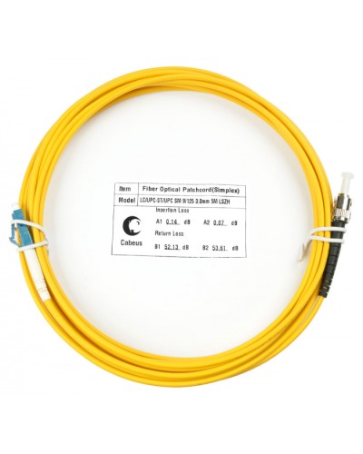 Шнур оптический simplex LC-ST 9/125 sm 20м LSZH Cabeus FOP(s)-9-LC-ST-20m в Хабаровске Патч-корды оптические Pintop.ru