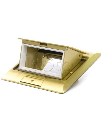 Люк в пол на 1.5 модуля (45х45мм), латунь Экопласт 70016 в Хабаровске Системы лючков и колонн Pintop.ru