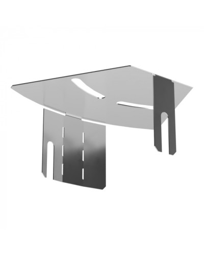 Крышка угла горизонтального изменяемого 0-45 градусов Стандарт INOX (AISI 304) 100 Промрукав (PR16.3606) в Хабаровске Аксессуары для лотков Pintop.ru