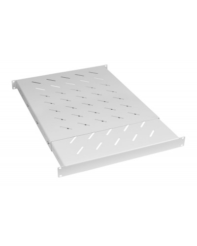 Полка 19 перфорированная глубиной 600-1000 ммдо 100кг, цвет серый (RAL 7035) Cabeus (SH-J018-SS-600-100KG) в Хабаровске Полки для шкафов и стоек Pintop.ru