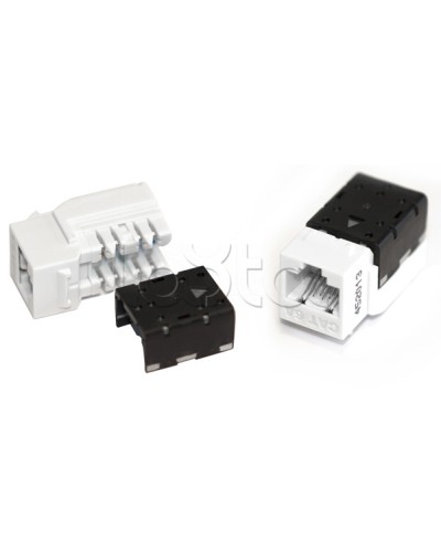 Вставка Keystone Jack RJ-45(8P8C), категория 6A, 110 IDC черная Hyperline (KJNE-8P8C-C6A-90-BK) в Хабаровске Модули Keystone Pintop.ru