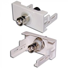 Вставка Mosaic 22.5x45 с BNC-адаптером BC-009, белая LANMASTER (LAN-WA-LP-BNC-WH)