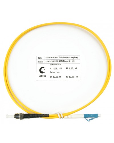 Шнур оптический simplex LC-ST 9/125 sm 1,5м LSZH Cabeus FOP(s)-9-LC-ST-1,5m в Хабаровске Патч-корды оптические Pintop.ru