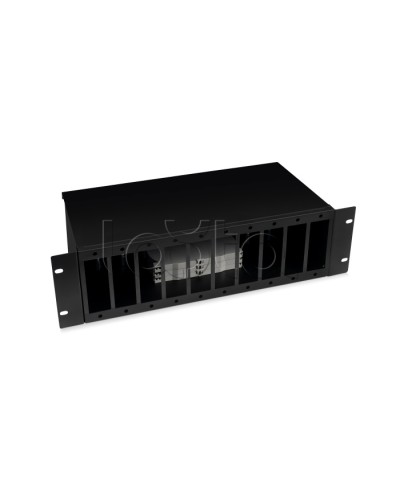 Кросс бокс оптический 19 3U на 10 адаптерных панелей Cabeus (FO-19-10FP-BK) в Хабаровске Кросс оптический Pintop.ru