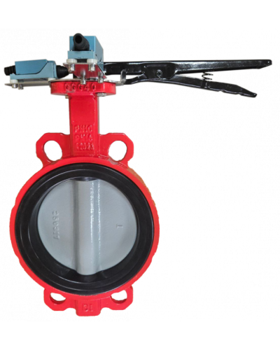 Затвор дисковый межфланцевый Зт100/1.6-УФ.УХЛ4-Аква-Гефест с рукояткой в Хабаровске Затворы дисковые Pintop.ru