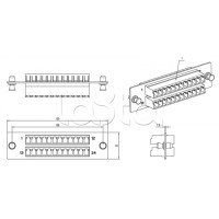 Панель для FO-19BX Hyperline FO-FPM-W120H32-24LC-BL