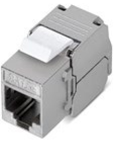 Вставка Keystone Jack RJ-45(8P8C), категория 6, 110 IDC, угол заделки 180 градусов, без инструмента (Toolless), экранированная, белая в Хабаровске Модули Keystone Pintop.ru