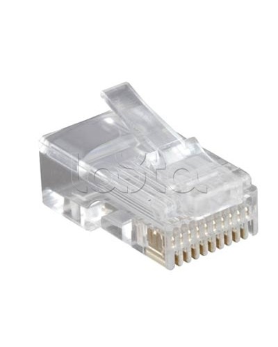 Разъем RJ-50(10P10C), универсальный (для одножильного и многожильного кабеля), для круглого кабеля, напыление 6µ/ 6 микродюймов (10шт) Hyperline PLUG-10P10C-U-06 в Хабаровске Коннекторы и разъемы Pintop.ru