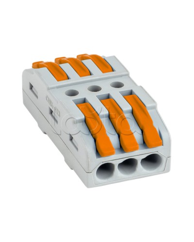 Строительно-монтажная клемма СМК 222-423 проходная 3 полюса 0,08-4мм2 (25шт.) EKF PROxima (plc-smk-423) в Хабаровске Клеммные колодки Pintop.ru