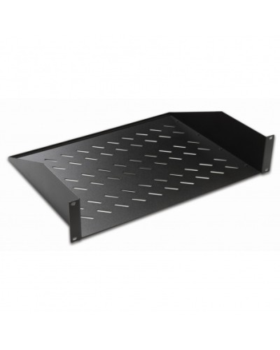 Полка консольная 19, 2U глубина 350мм, нагрузка до 25 кг, чер. Datarex DR-412211 в Хабаровске Полки для шкафов и стоек Pintop.ru