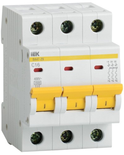Авт. выкл. ВА47-29 3Р 25А 4,5кА х-ка С GENERICA IEK (MVA25-3-025-C) в Хабаровске Электротехническое оборудование Pintop.ru