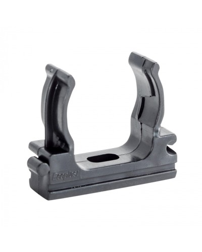 CF32G Держатель (клипса), без галогена, для труб D32мм, цвет чёрный (10шт) Экопласт (41732-10HF-BL) в Хабаровске Держатели, клипсы, скобы Pintop.ru