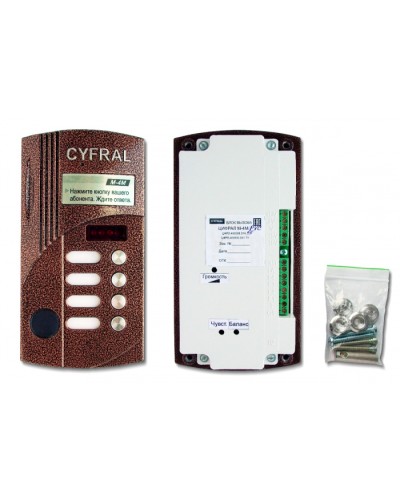 Блок вызова видеодомофона на 4 абонентов Цифрал M-4M/PVС в Хабаровске Блоки вызова многоабонентные Pintop.ru