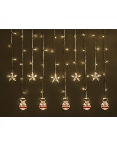 Гирлянда Navigator 95 026 NGF-D037-03 (бахрома звезды и снеговики RGBY 3*0.6м IP в Хабаровске Источники света(Лампы) Pintop.ru