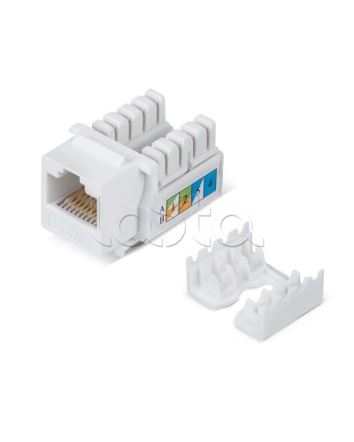 Вставка Keystone Jack RJ-45, категория 6, заделка тип 110, белая Cabeus KJ-RJ45-Cat.6-90 в Хабаровске Модули Keystone Pintop.ru