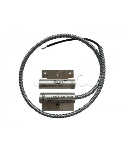 Извещатель охранный точечный магнитоконтактный взрывозащищённый Магнито-контакт Ех ИО102 Al исп.251 (торцевой), с постоянно присоединенным кабелем в металлорукаве (штатно кабель 2х0,75 - 1м), 1Ex d IIC T6 Gb АТФЕ.425119.171 в Хабаровске Извещатели охранн