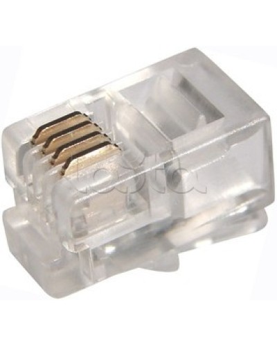 Джек телефонный 6P4C (100шт/уп) PROCONNECT 05-1012-3 в Хабаровске Коннекторы Pintop.ru