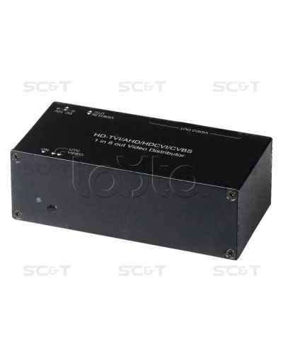 Распределитель видеосигнала HDCVI/HDTVI/AHD SC&T CD108HD в Хабаровске Видеоусилители, Модуляторы, Делители Pintop.ru
