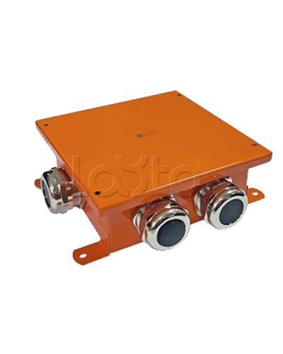 SMB120 Коробка металлическая, огн. E-110,о/п 120х120х60, 4 метал. гермоввода, IP66, 10P, (1,5-10 мм2), цвет оранж. Экопласт (56364) в Хабаровске Распределительные коробки Pintop.ru
