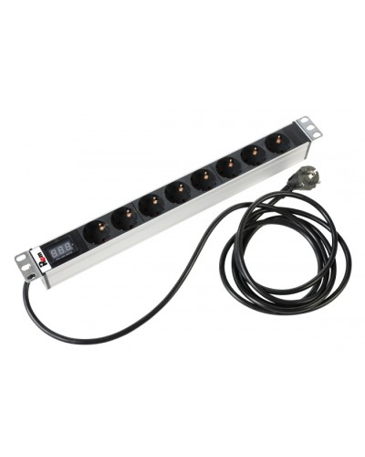 Блок розеток 1U, 8 розеток Schuko Rem R-16-8S-AM-440-3 в Хабаровске Блоки розеток Pintop.ru