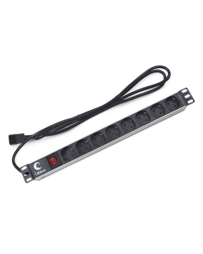 Блок на 8 розеток IEC 320 горизонтальный для 19 шкафов Cabeus (PDU-8P-2IEC) в Хабаровске Блоки розеток Pintop.ru