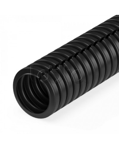 Труба гофрированная ПП безгалогенная (HF) разрезная черная dвн 5,0 мм, dнар 7,2 мм (10м/уп) Промрукав (PR02.0296) в Хабаровске Труба гофрированная Pintop.ru