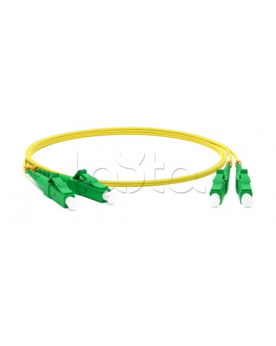 Патч-корд волоконно-оптический одномодовый SM 9/125 (OS2), LC/APC-LC/APC, duplex, LSZH, 1 м Hyperline FC-D2-9-LC/AR-LC/AR-H-1M-LSZH-YL в Хабаровске Патч-корды оптические Pintop.ru