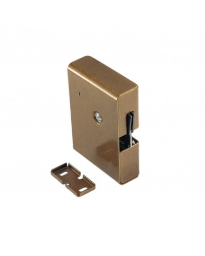 Замок электромеханический с толкателем и датчиком положения двери Promix-SM308.10.1 (коричневый) в Хабаровске Электромагнитные замки Pintop.ru