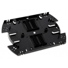 Сплайс-кассета оптическая для боксов FO-19R (аналог КУ-01) с двумя ложементами (без крышки) Hyperline FO-SPL01-HLD-BK