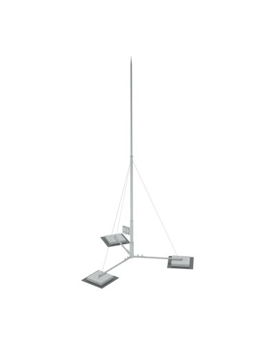 Вольностоящая молниеприемная мачта составная H12,1 м разборное основание HD КМ-Профиль (RTVMR-H12.1 HD) в Хабаровске Монтажные материалы Pintop.ru