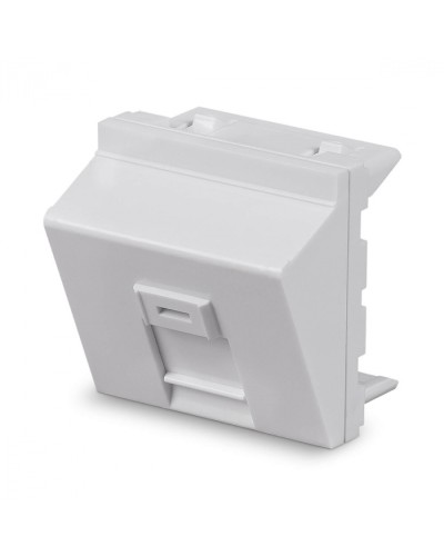 Вставка 45x45 (Mosaic) для 1 модуля формата Keystone Jack, угловая Cabeus (FP-A-45-1M) в Хабаровске Модули Keystone Pintop.ru