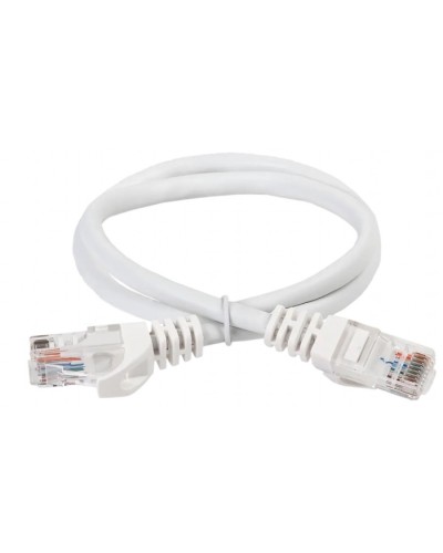 ITK Коммутационный шнур (патч-корд) кат.5Е UTP 5м белый (PC08-C5EU-5M) в Хабаровске Патч-корды и пигтейлы Pintop.ru