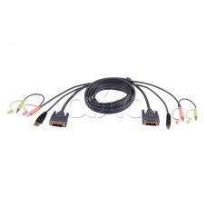 КВМ-кабель с интерфейсами USB, DVI-D Dual Link (1.8м) ATEN 2L-7D02UD