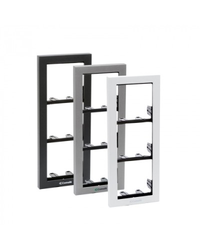 Рамка iKall на 3 модуля, антрацит Comelit в Хабаровске Малоабонентные видеодомофоны Pintop.ru