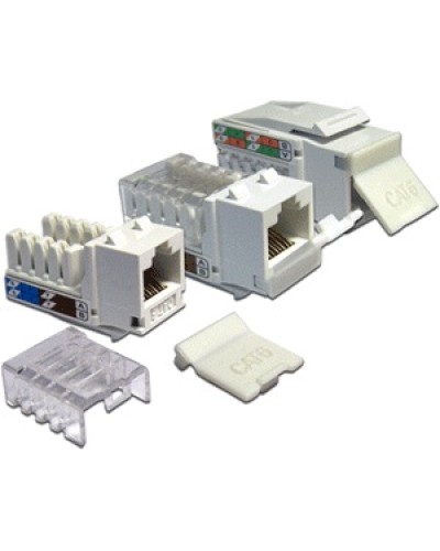 Модуль Keystone, RJ45, кат.6, UTP, 90 градусов, со встроенной шторкой, белый LANMASTER (LAN-OK45U6/90P-WH) в Хабаровске Коннекторы Pintop.ru