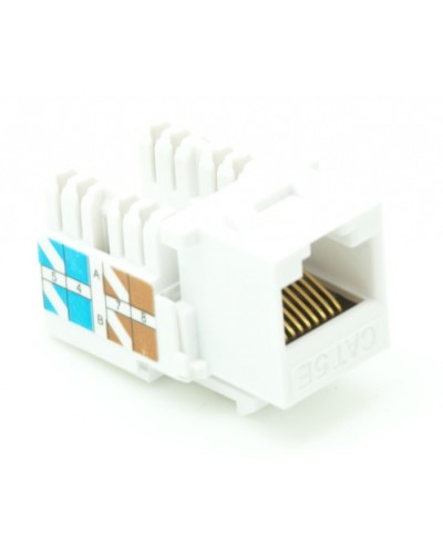 Модуль-вставка типа Keystone, Кат.5e (Класс D), 100МГц, RJ45/8P8C, 110/KRONE, T568A/B, неэкранированный, белый, уп-ка 10шт. NETLAN EC-UKJ-UD2-WT-10 в Хабаровске Коннекторы Pintop.ru