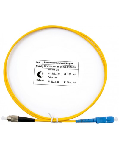 Шнур оптический simplex SC-FC 9/125 SM 1 м LSZH в Хабаровске Патч-корды оптические Pintop.ru