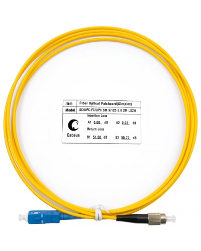Шнур оптический simplex SC-FC 9/125 SM 2 м LSZH в Хабаровске Патч-корды оптические Pintop.ru